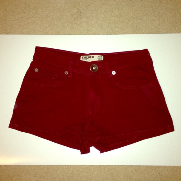 New Maroon Denim Shorts 💋