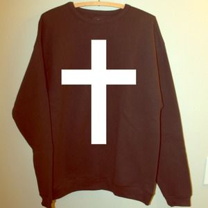 Black cross unisex sweater