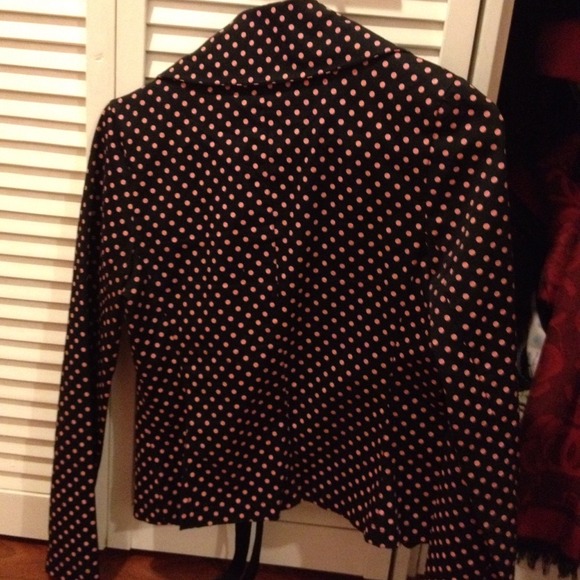 Dot pattern cute blazer. Good condition. Like new - Picture 2 of 2