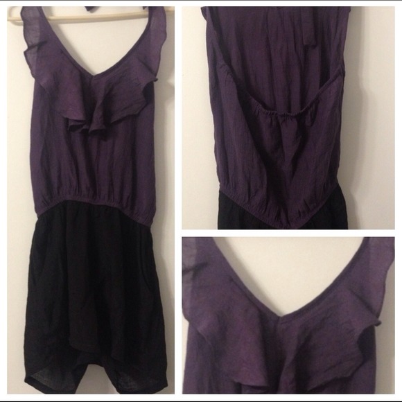 Purple/Black Romper