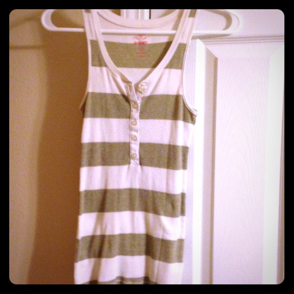 Striped and floral tank