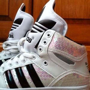 Adidas sneakers, worn once.