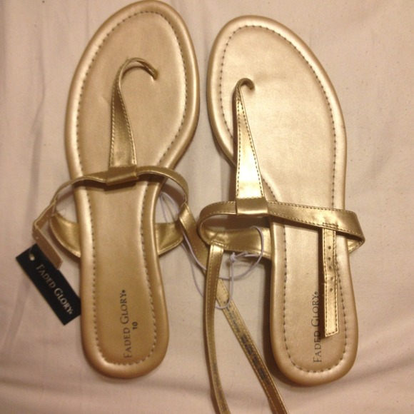 Brand new gold sandals