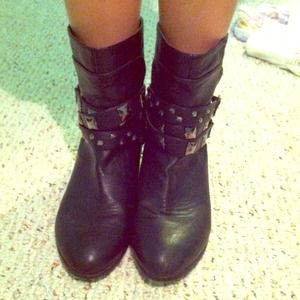 Studded Black Boots