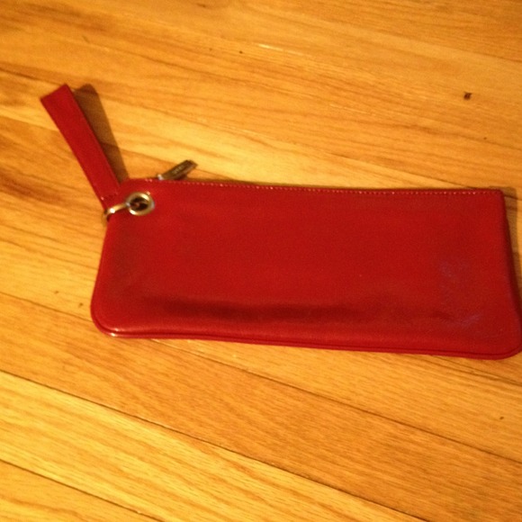 HOBO International red patent  purse clutch