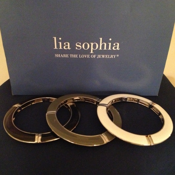 Lia Sophia set of 3 bangle bracelets