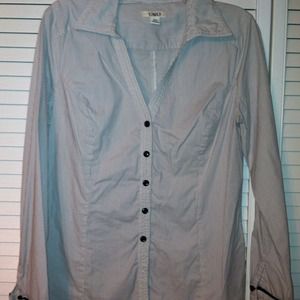 ❌SOLD IN BUNDLE❌ Black & white stripe button up