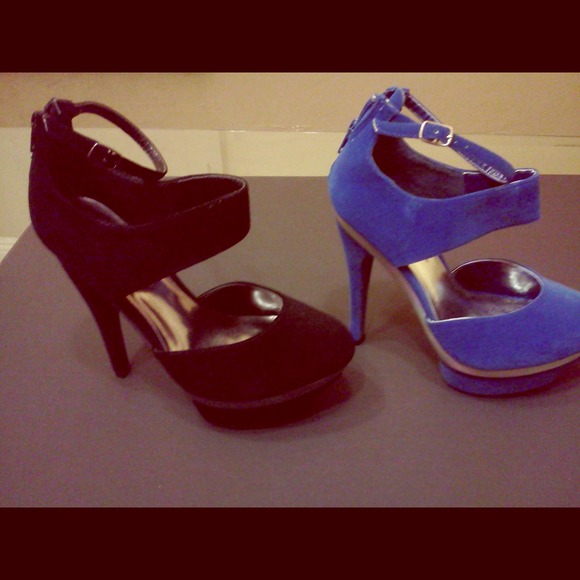Strappy high heels