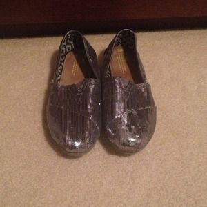 Pewter Sequin Toms
