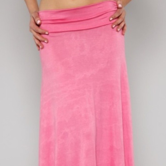 NWT Pink Jersey Maxi Skirt Small, Medium