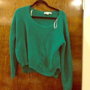 Teal cropped sweater. Brand new.