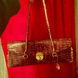 Brahmin faux croc skin bag