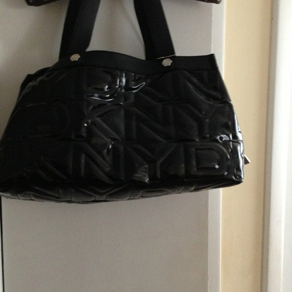DKNY Black Patent Satchel