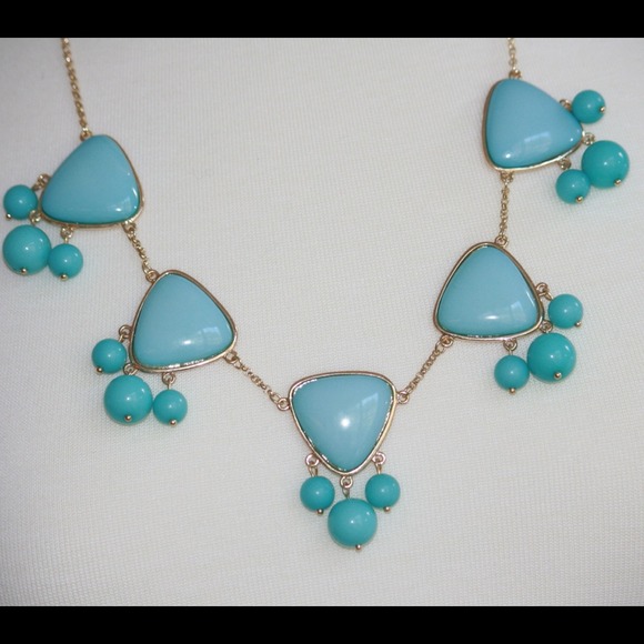 Turquoise inlaid ammonite and gemstone necklace SOLDGold Plated Emma Grace Necklace,Blue Turquoise