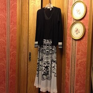 Black & White Dress w/ sweater