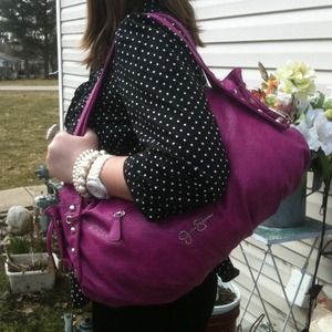 Jessica Simpson Magenta pink hobo handbag Large
