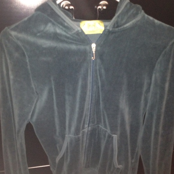 Blue velour Juicy Couture zip up track jacket