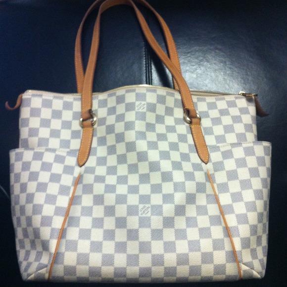 Louis Vuitton Damier Azur large shoulder bag