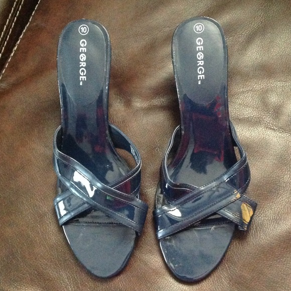 Navy blue Slide ons