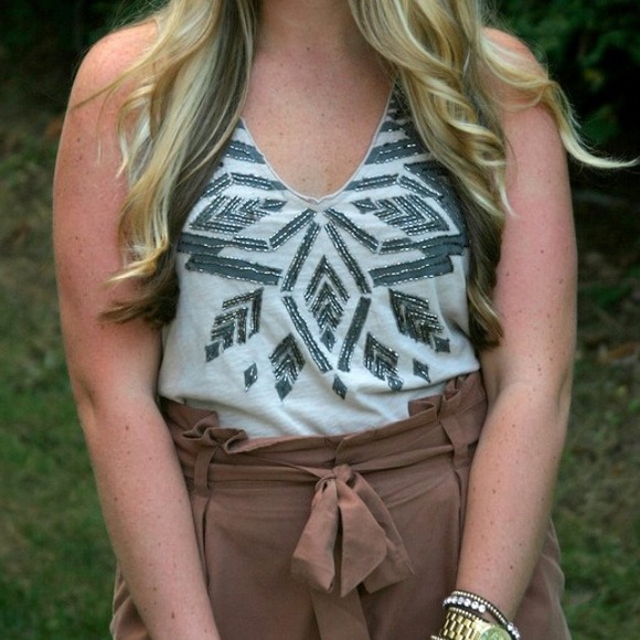 SOLD!! Beaded tribal top