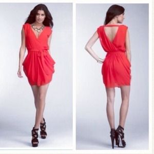 BeBe Faux Wrap Red Dress XS
