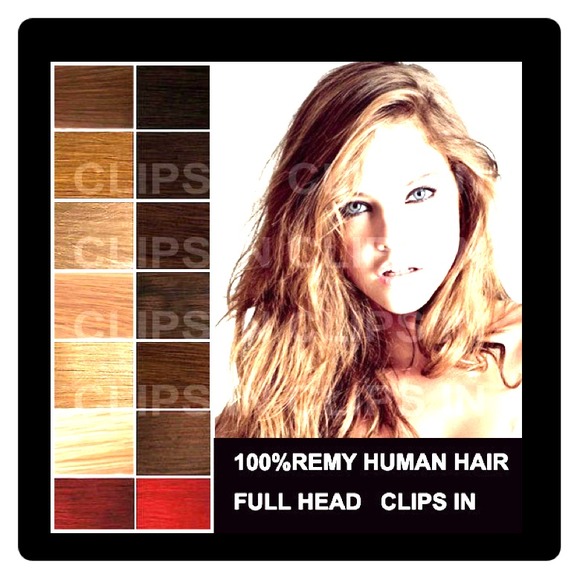 Human Hair Clip in Extensions