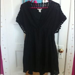 Black cotton dress