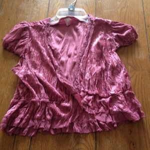 Rose Velvet Shrug