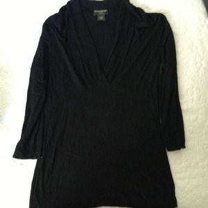 Black 3/4 sleeve banana republic top