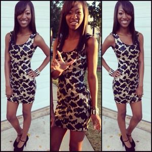 Black and gold dress Charlotte Russe