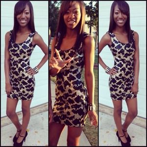 Black and gold dress Charlotte Russe