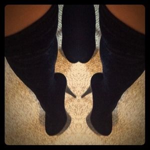 Black Suede over the knee boots