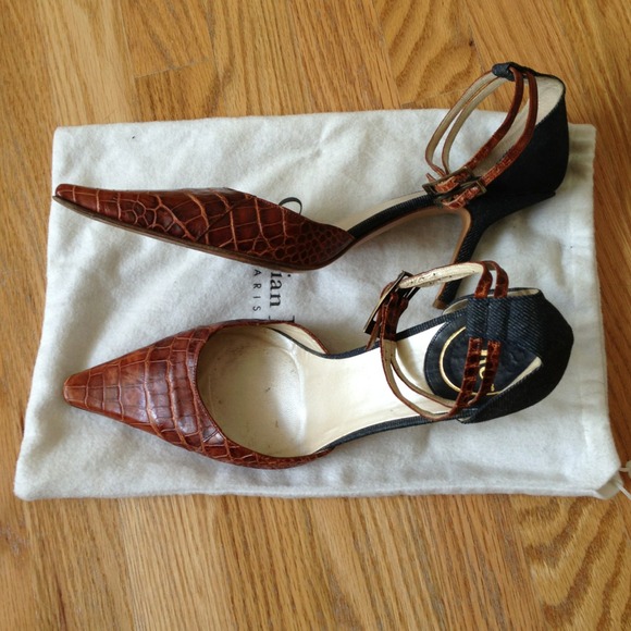 Dior Shoes - Christian Dior Crocodile & Denim Shoes