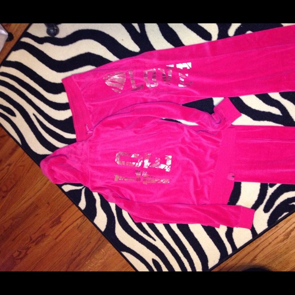 Charlotte Russe Jackets & Blazers - Pink "LOVE" track suit
