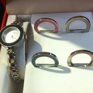 Coach watch with interchangeable faces