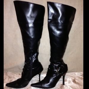Black tall boots