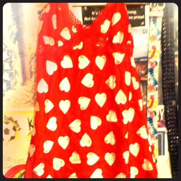 💢sold💢Red heart night gown