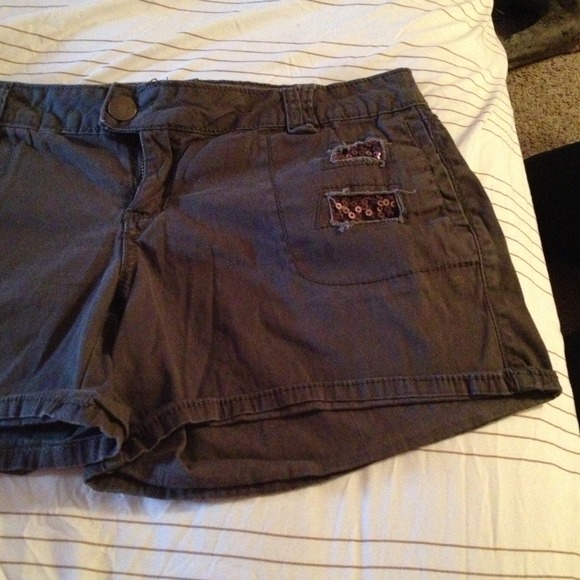 Army green shorts