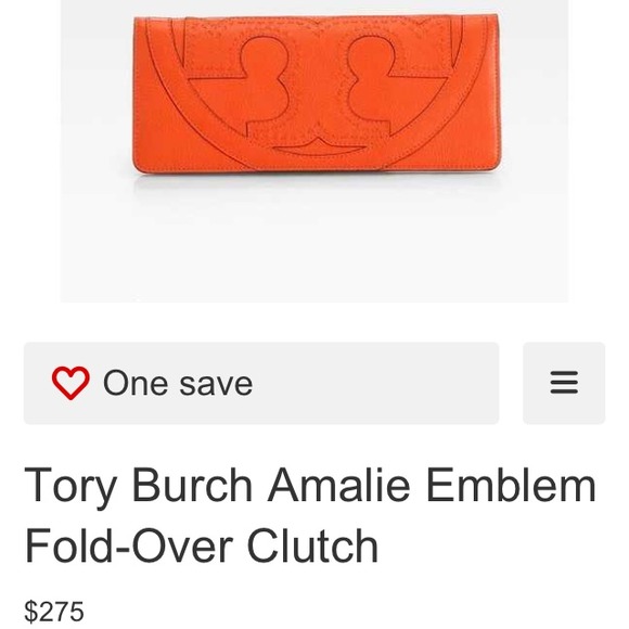 Authentic TB leather clutch - Picture 1 of 3