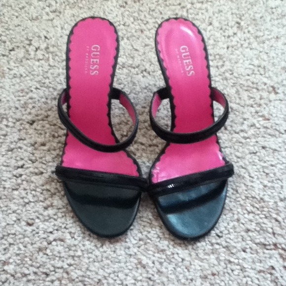 Strappy Black Guess Heels