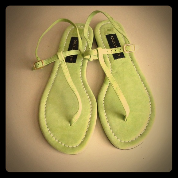 NWOT Leather Colin Stuart Lime Sandals