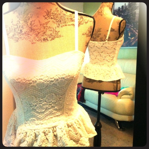 White skinny strap top