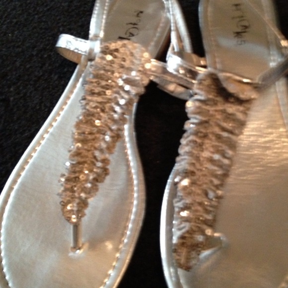 Silver embellished sandles
