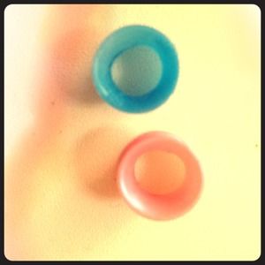 Cotton candy colored 0g eyelets
