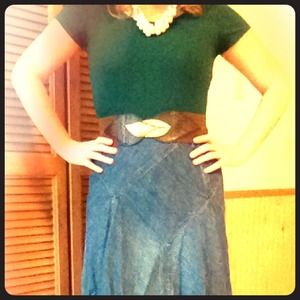Long, classic Ralph Lauren denim skirt