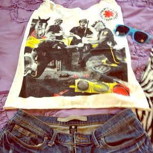 NWOT distressed concert tank