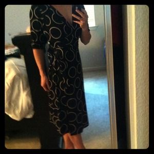 Black and Tan Wrap LBD