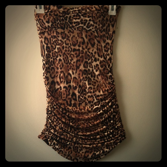 Cheetah Print Strapless Dress