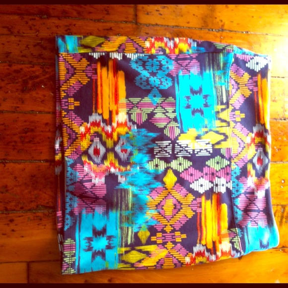 Reserved bundle! High waisted Aztec skirt