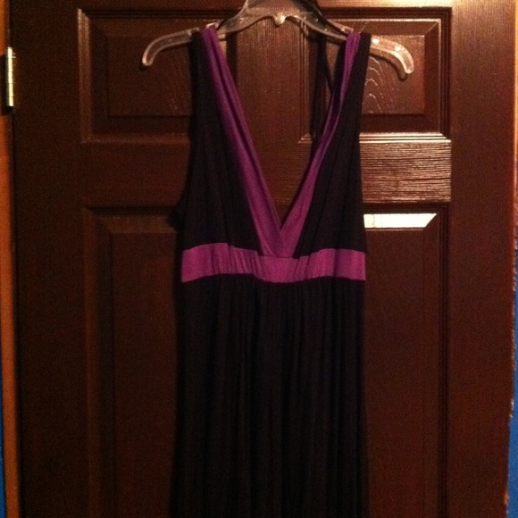 Black/purple maxi dress NWOT